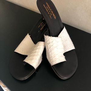Donald J Pliner - Python Skin Toe Loop Sandal - Size 8